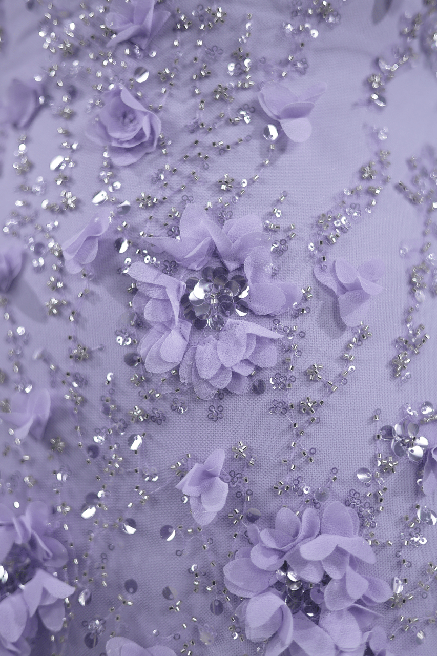 Pink 3D Flower Sequin Sweetheart Sheath Homecoming Dress