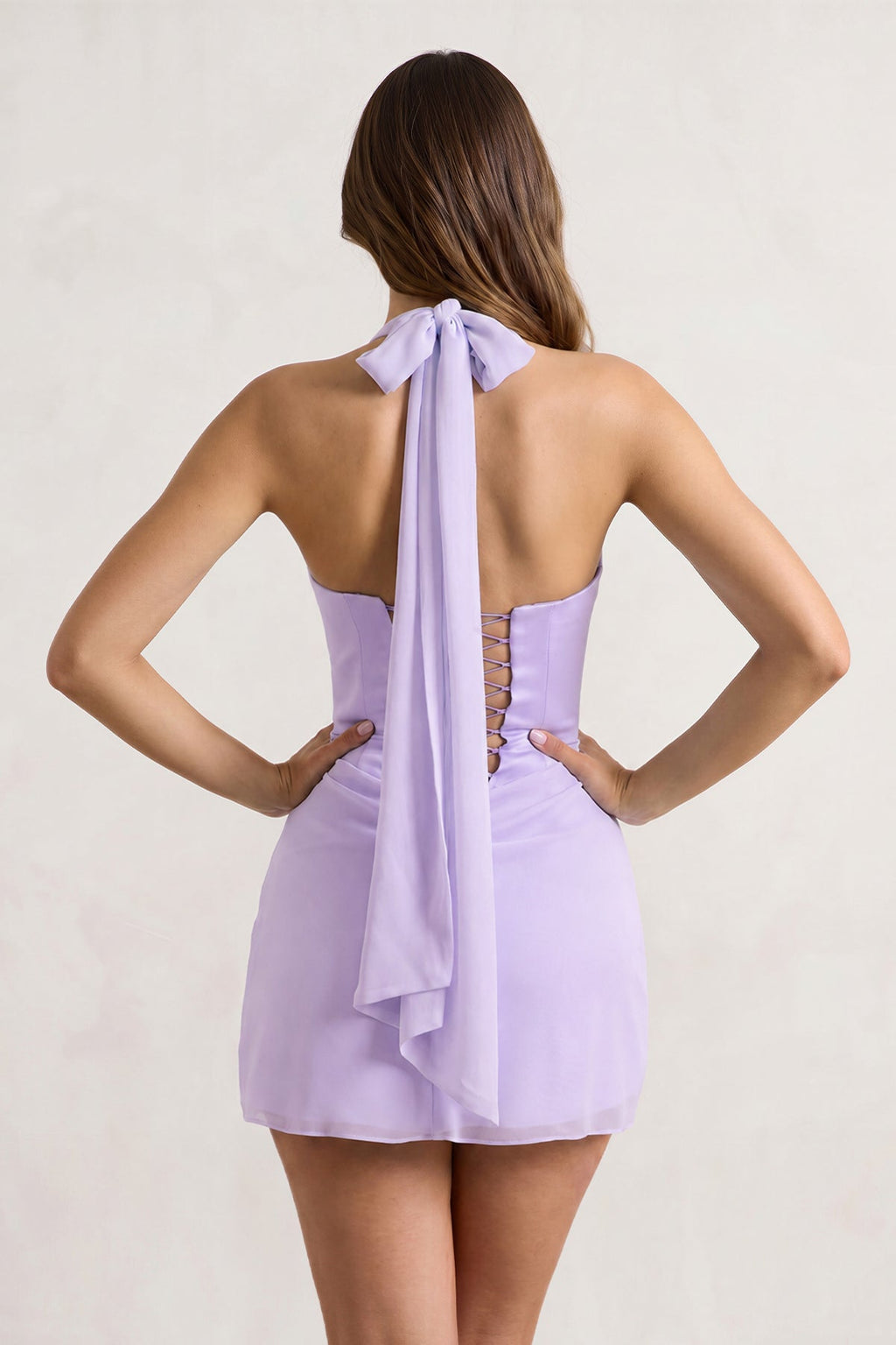 Yellow Halter Sheath Satin Chiffon Homecoming Dress