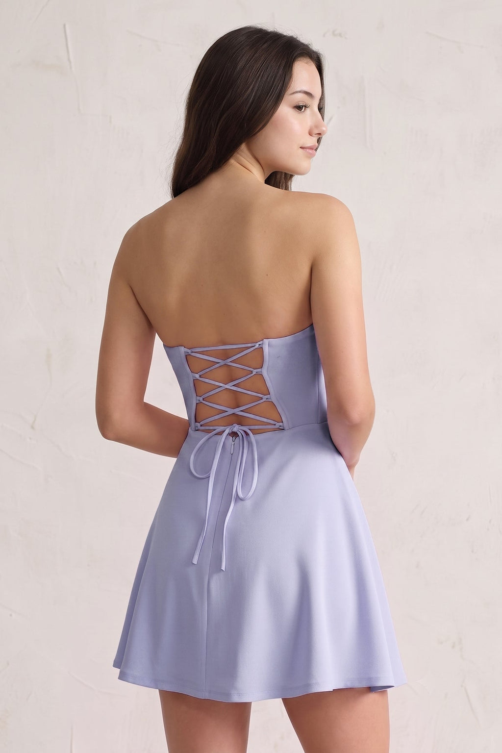 Pink Lace Sweetheart A-Line Linen Short Homecoming Dress