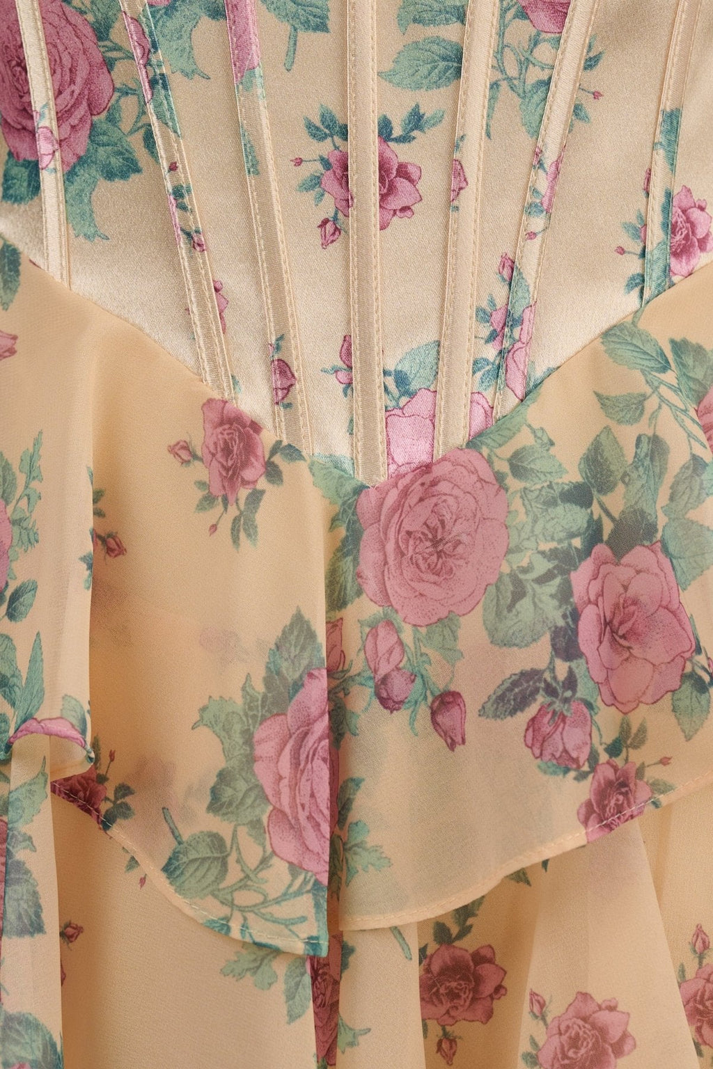 Pink Strapless A-Line Floral Corset Homecoming Dress