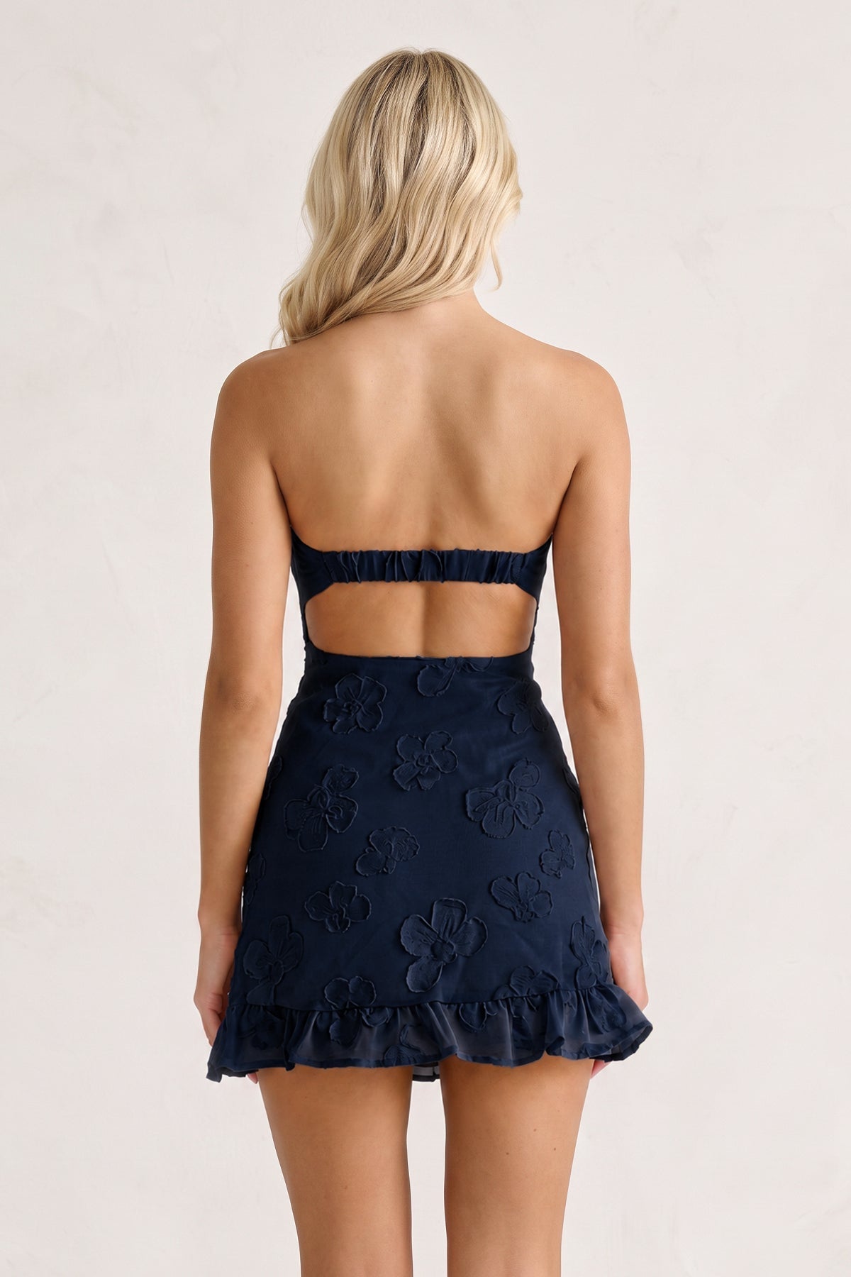 Yellow Sweetheart Embroidered Tulle Ruffled A-Line Homecoming Dress