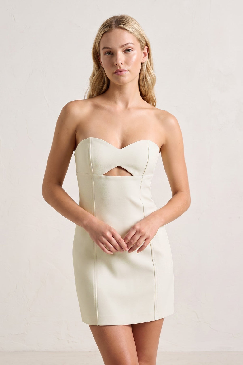 Yellow Sweetheart Keyhole Sheath Satin Homecoming Dress